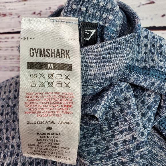 Gymshark Vital Seamless Leggings Women's Blue High Rise Stretch Compression - Picture 6 of 6